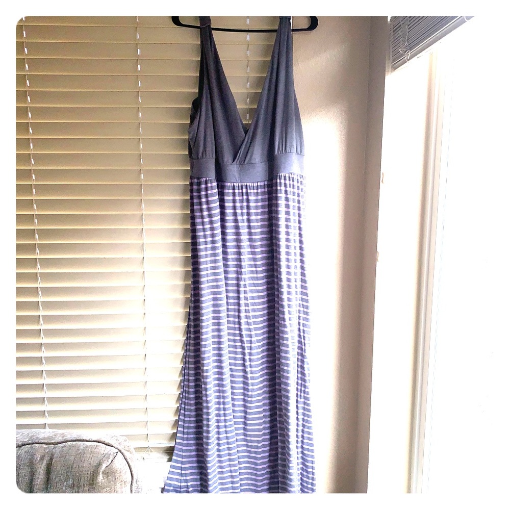 Torrid Purple Grey Striped Maxi Dress Size 4